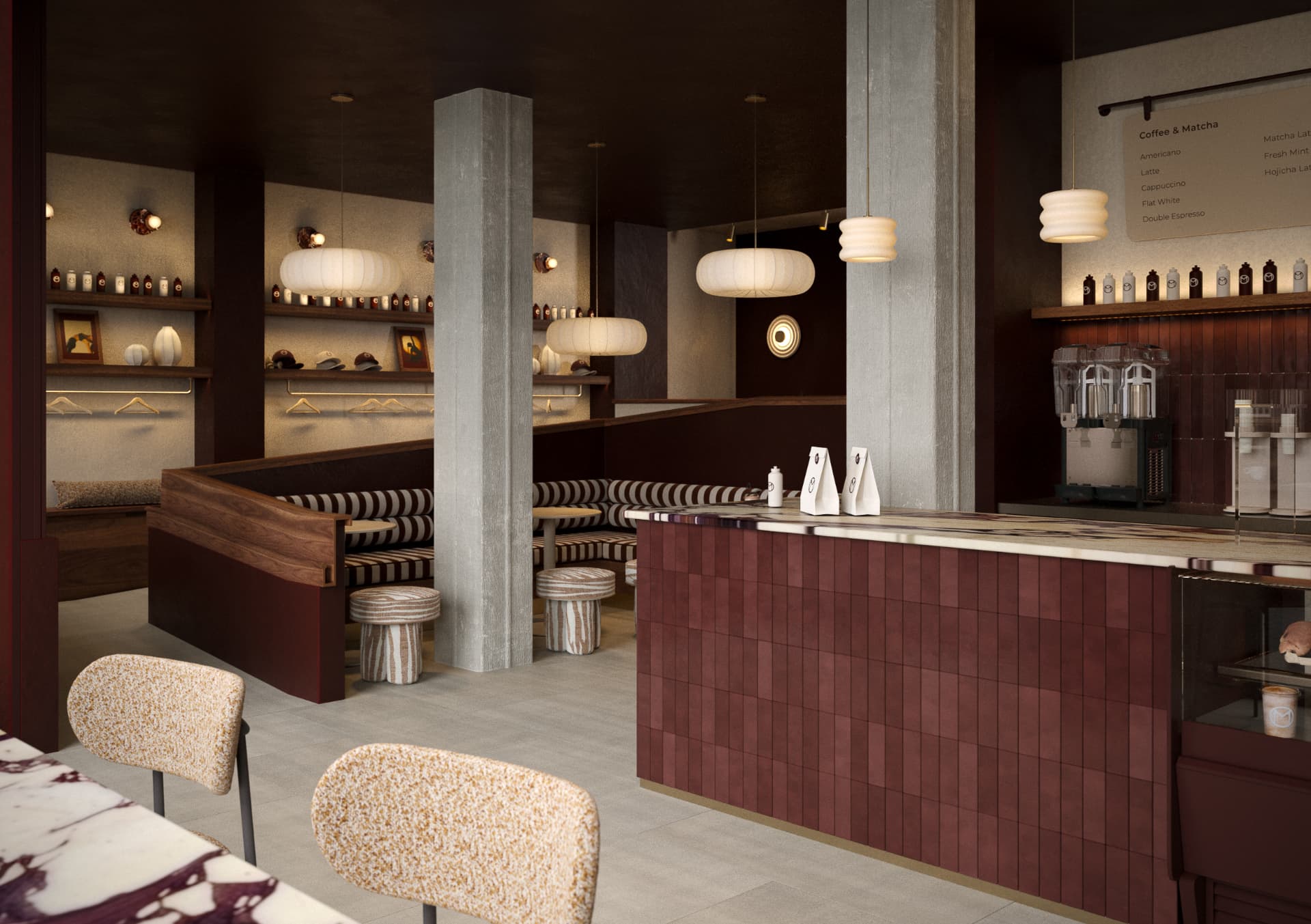 The Meliora clubhouse lounge